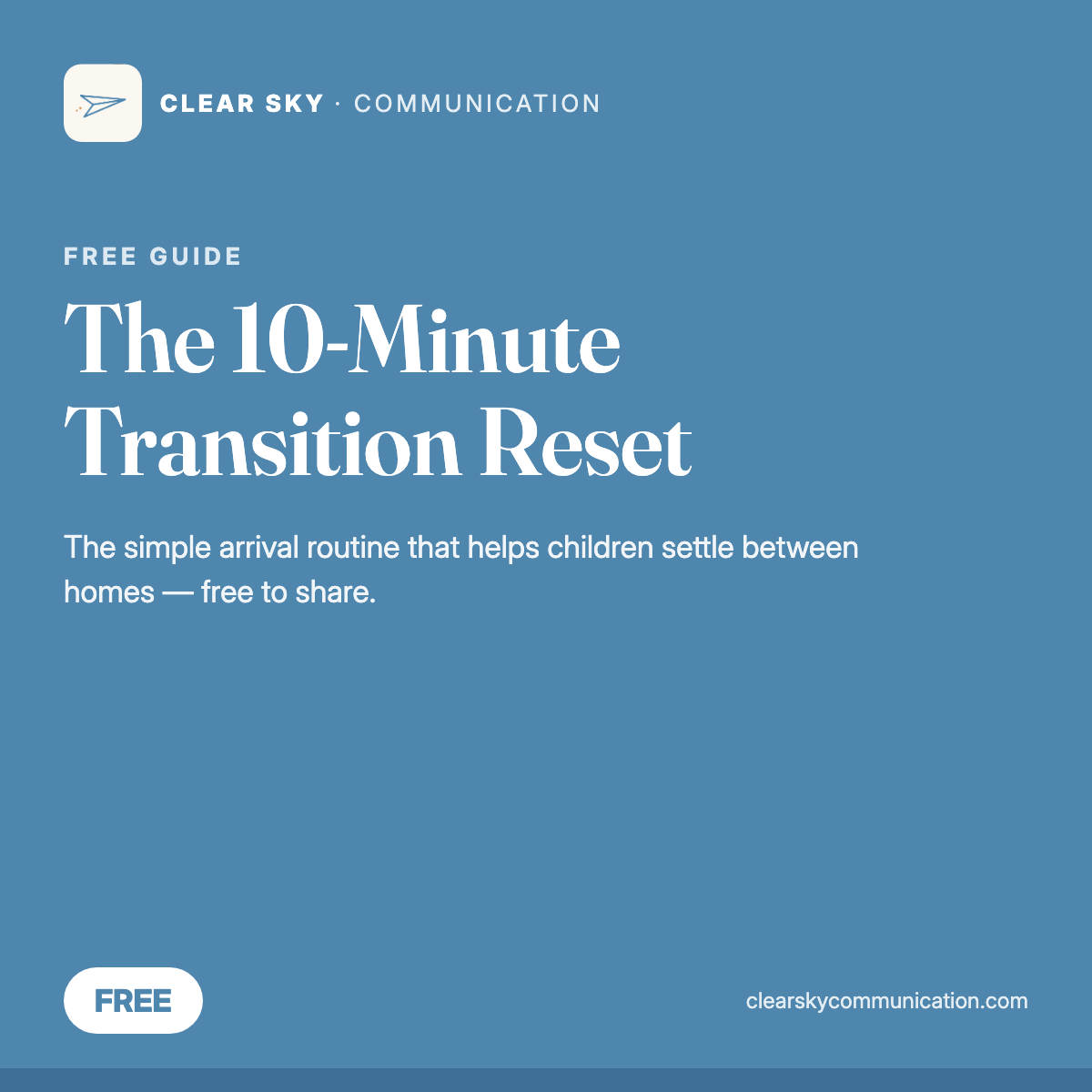 The 10-Minute Transition Reset — free guide cover