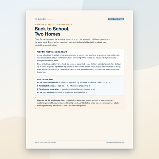 Back-to-School Co-Parenting Reset — free download cover