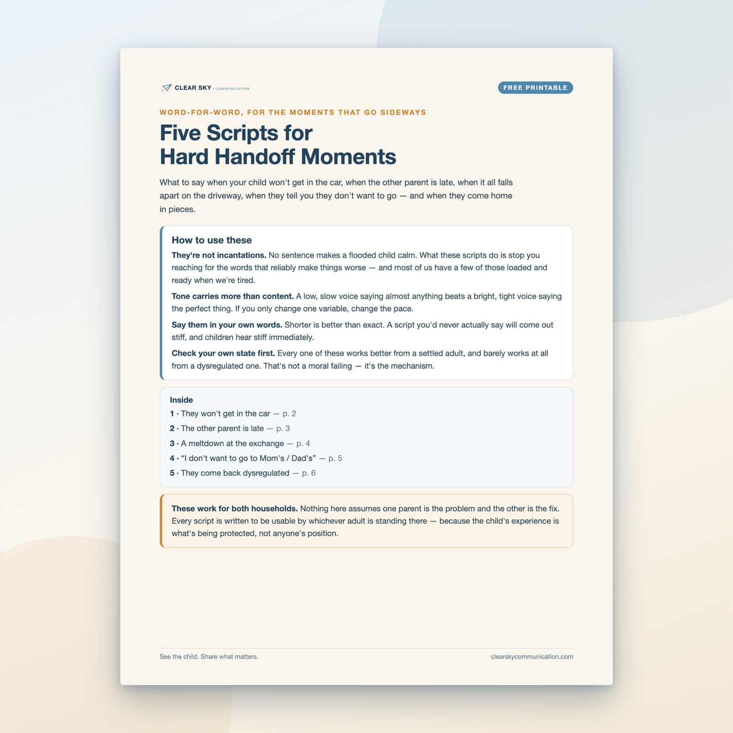 Five Scripts for Hard Handoff Moments — free download cover
